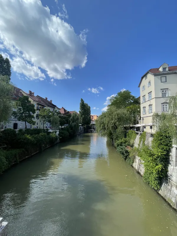 Ljubljanica river through Ljubljana old town